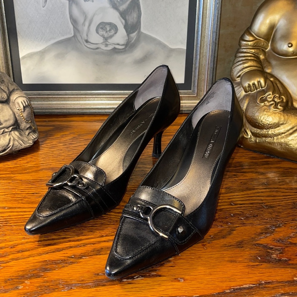 Joan and David black heel